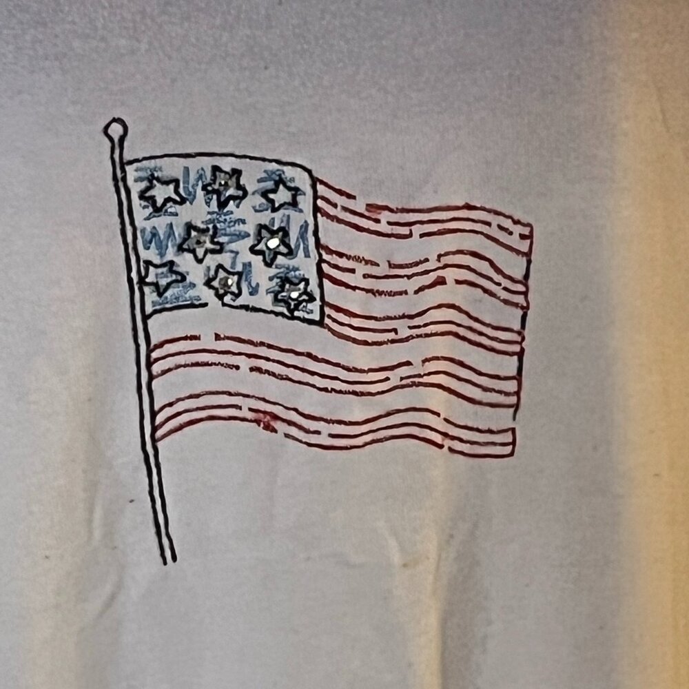North Crest Women's Top with American Flag - 18/20W